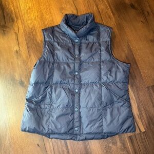 Lands End Navy Blue 70% Goose Down Puffer Puffy Vest Sz Medium